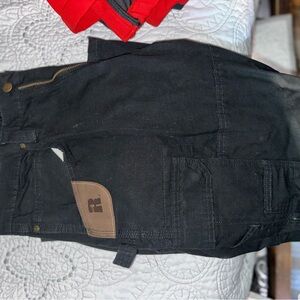 Black Cargo Pants with Rugged Canvas Texture